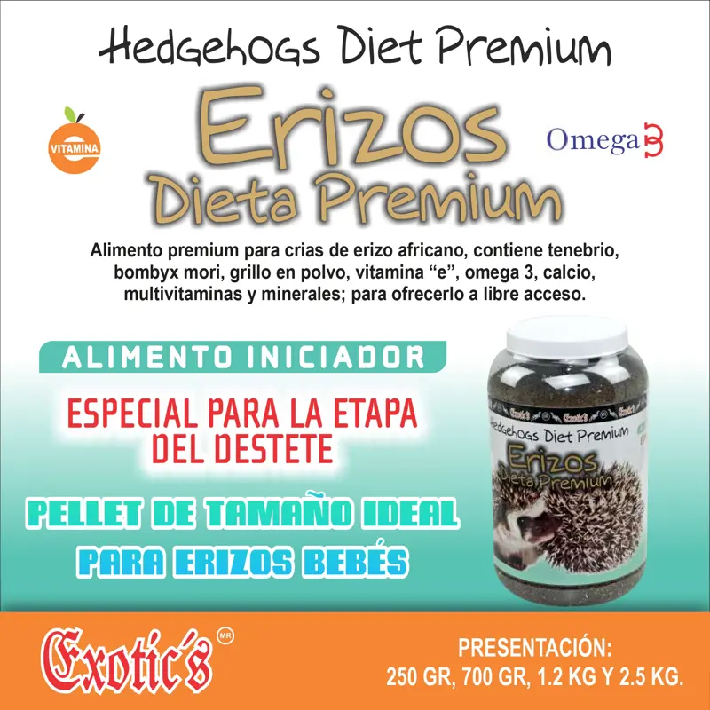 Erizos Dieta Premium Iniciador