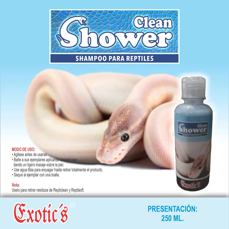 Clean Shower Shampoo para Reptiles
