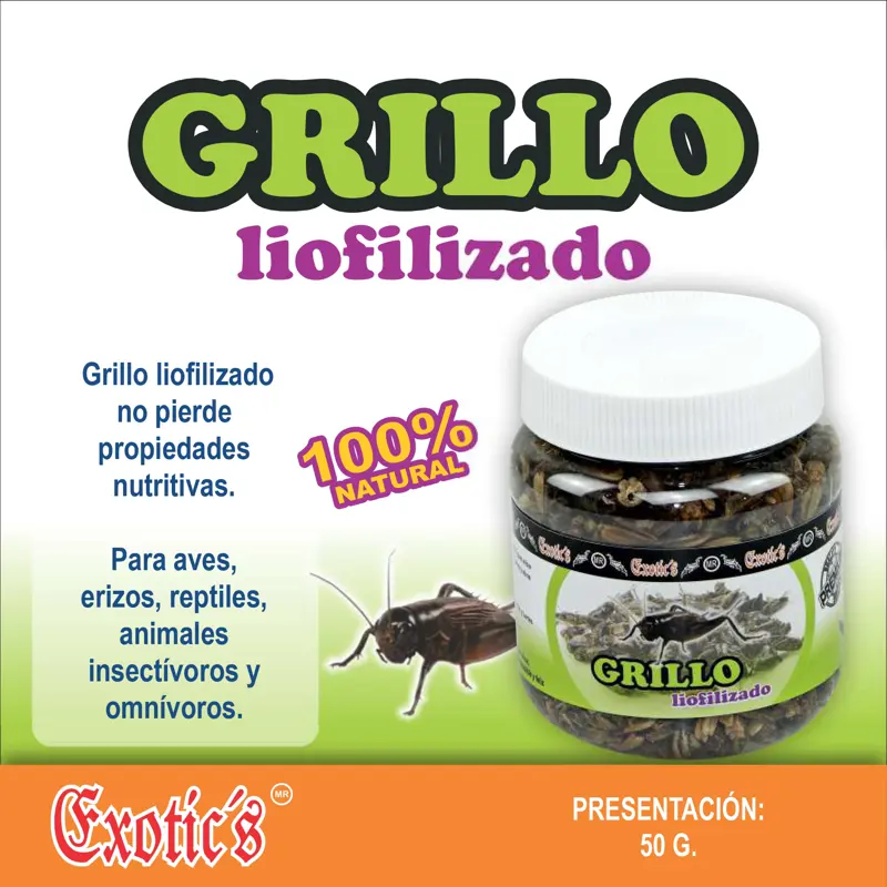 Grillo liofilizado