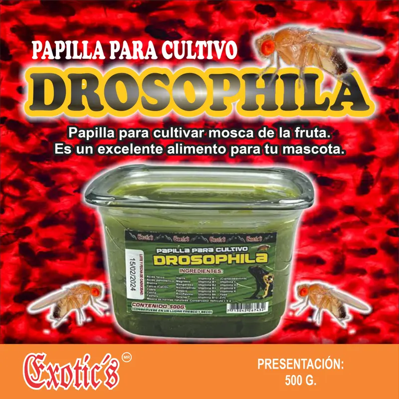 Papilla para el Cultivo de Drosophila